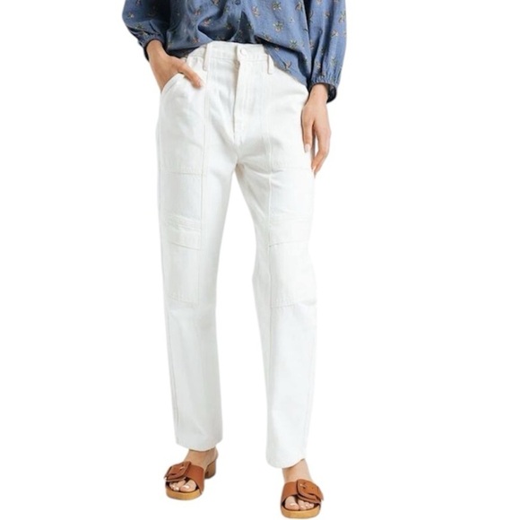 AGOLDE | Women’s Cooper Cargo Utility Jeans in Milkshake Size 33 NWT - Picture 1 of 9